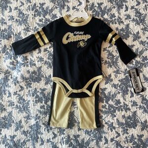 New! Colorado University “Future Champ” Baby Bodysuit Set - Size: 12M